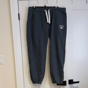 Roots Men’s Dark Navy Sweatpants with White Drawstring and Pockets